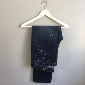 J. Crew broken in boyfriend jeans in traction wash